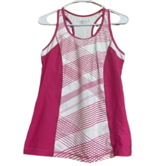 XERSION WOMEN’s PINK & WHITE ACTIVEWEAR/WORKOUT/ATHLETIC TANK TOP Sz-S - Picture 1 of 5